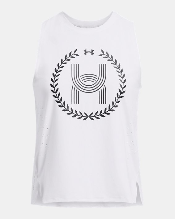 Camiseta de tirantes UA Launch Elite para mujer, White, pdpMainDesktop image number 4